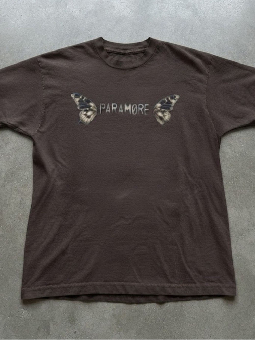 Paramore Butterfly Wings Dark Brown Graphic Gildan T-Shirt